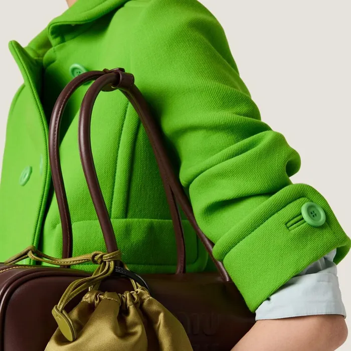 Women Coats And Jackets Miu Miu Doublebreasted Natt Jacket Apple Green Women Coats And Jackets Miu Miu Doublebreasted Natt Jacket Apple Green