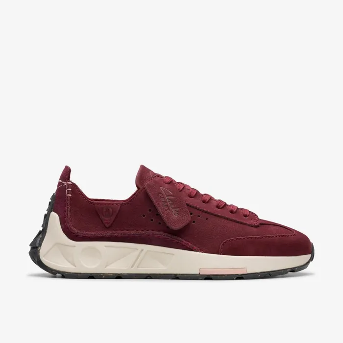 Women Craft Speed Burgundy Nubuck Clarks Sneakers