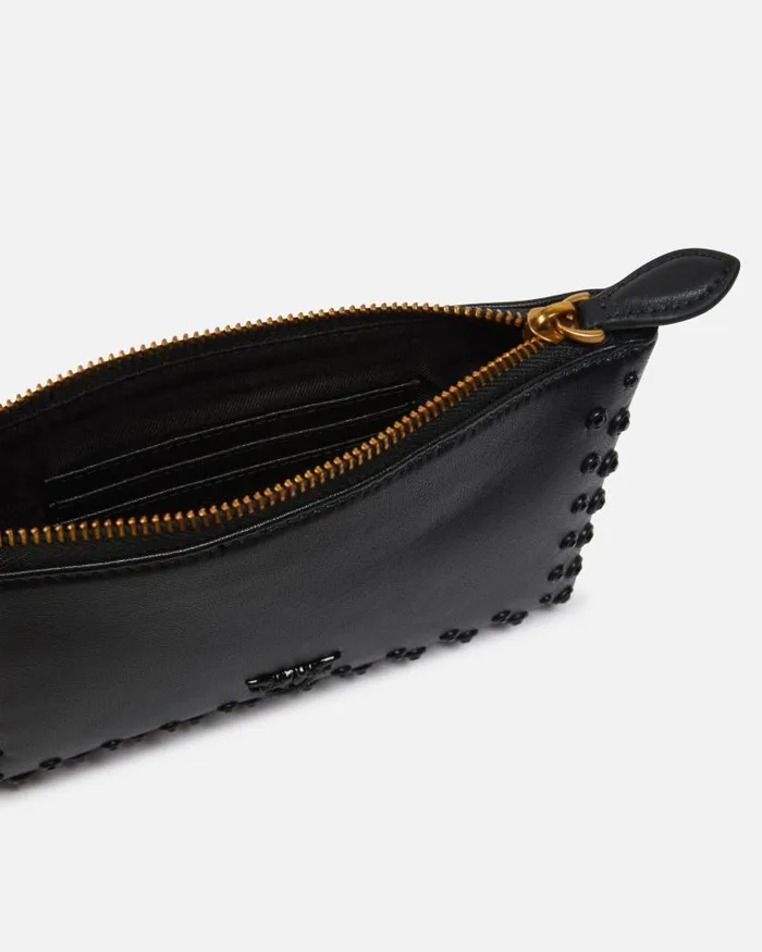 Women Crossbody Bags Pinko Laminated Evening Crossbody Bag With Rhinestones Limo Black Block Colour Women Crossbody Bags Pinko Laminated Evening Crossbody Bag With Rhinestones Limo Black Block Colour