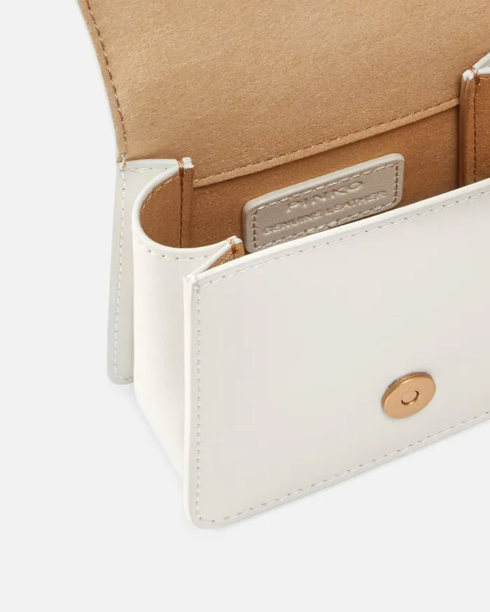 Women Crossbody Bags Pinko Micro LoveBag One Top Handle Light Whitewhiteantique Gold Women Crossbody Bags Pinko Micro LoveBag One Top Handle Light Whitewhiteantique Gold