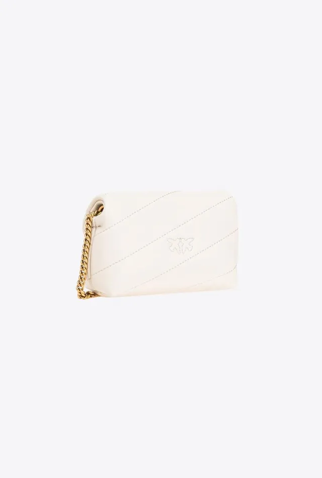 Women Crossbody Bags Pinko Micro Love Bag Puff Whitewhiteantique Gold Women Crossbody Bags Pinko Micro Love Bag Puff Whitewhiteantique Gold