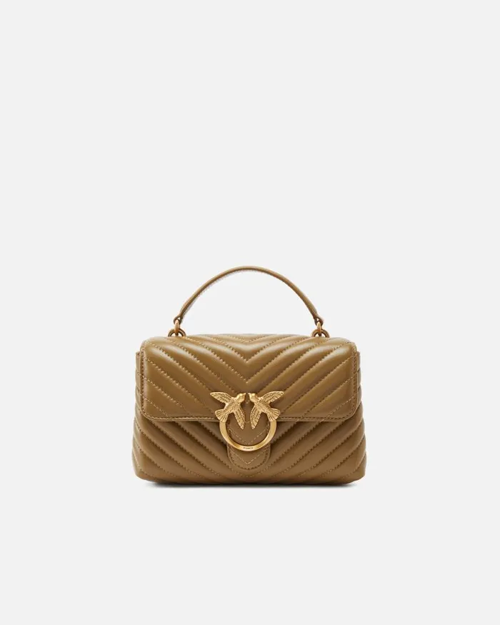 Women Crossbody Bags Pinko Mini Lady Love Bag Puff Chevron Plantationantiquegold