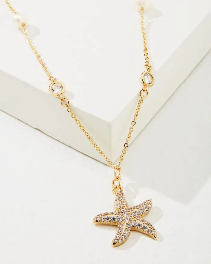 Women Crystal Collection Gold Starfish Pearl Necklace Gold Tommy Bahama Jewelry Collections Women Crystal Collection Gold Starfish Pearl Necklace Gold Tommy Bahama Jewelry Collections