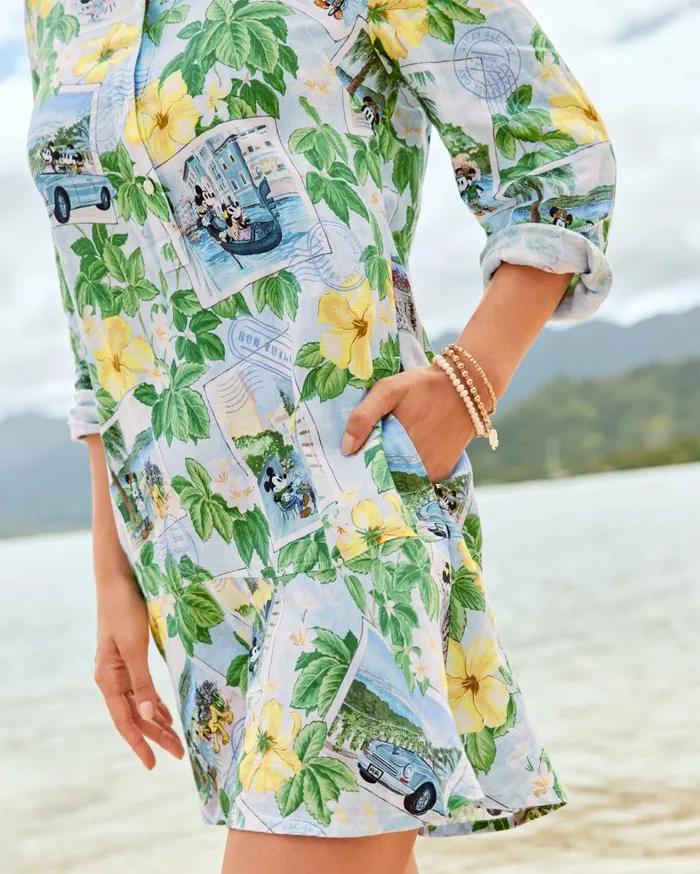 Women Disney Coastalina Postcard To Paradise Linen Dress Continental Tommy Bahama Dresses Women Disney Coastalina Postcard To Paradise Linen Dress Continental Tommy Bahama Dresses