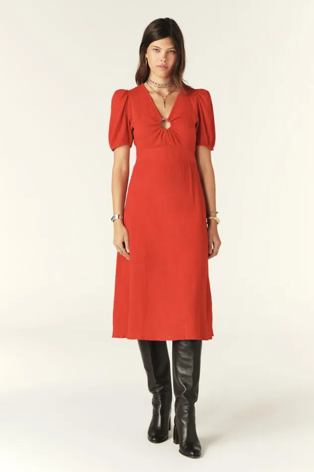 Women Dresses Baandsh MidLength Dress Stella Red