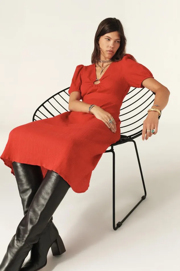 Women Dresses Baandsh MidLength Dress Stella Red