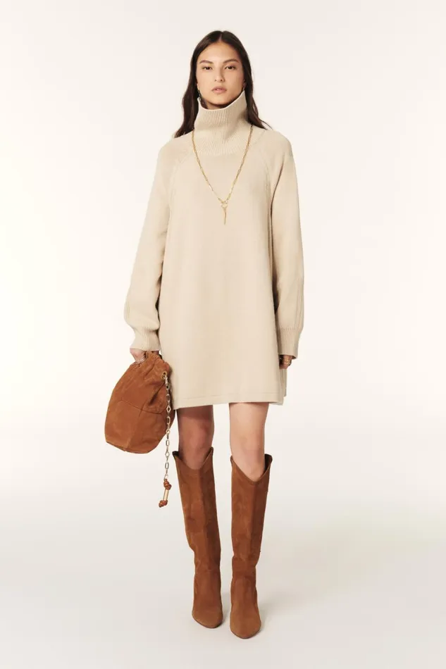 Women Dresses Baandsh Mini Jersey Dress Medee Beige