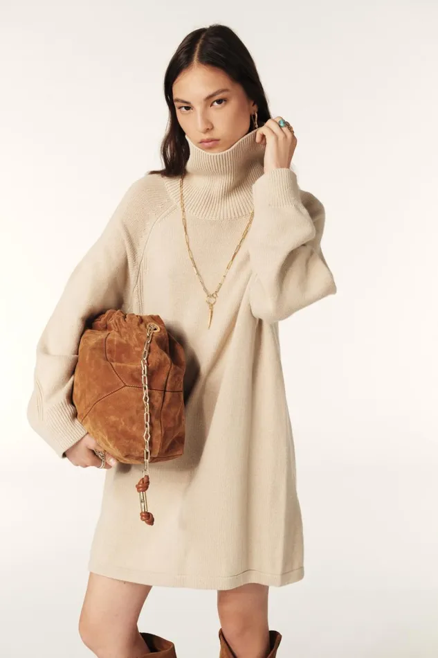 Women Dresses Baandsh Mini Jersey Dress Medee Beige