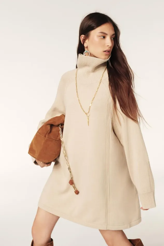 Women Dresses Baandsh Mini Jersey Dress Medee Beige