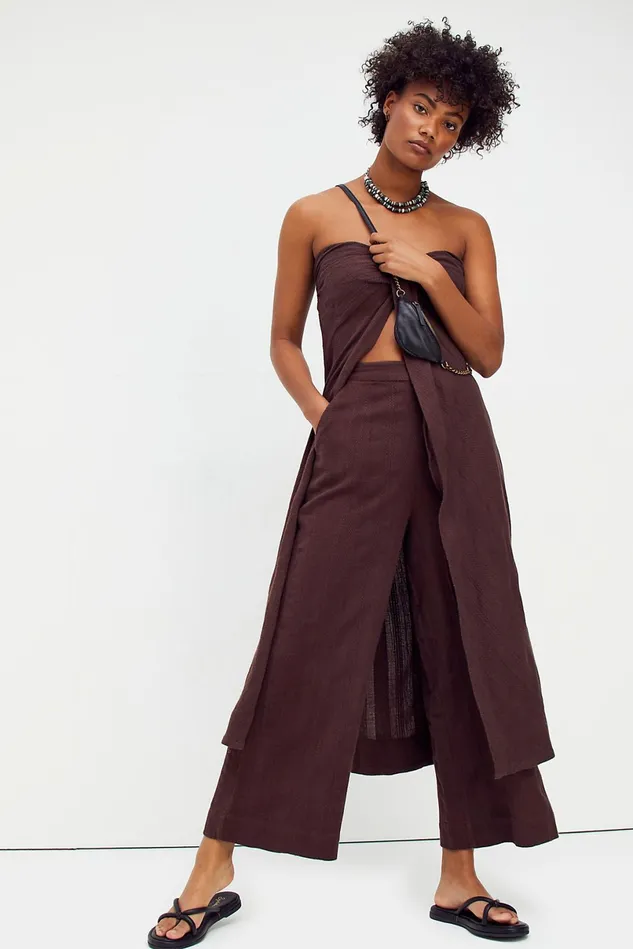 Women Dresses Free People Banita Set Cocoa Bean