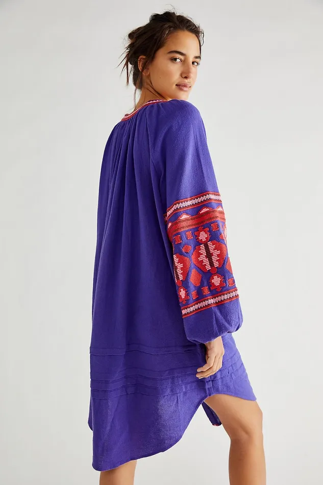 Women Dresses Free People In The Clear Embroidered Maxi Sparkling Violet Combo