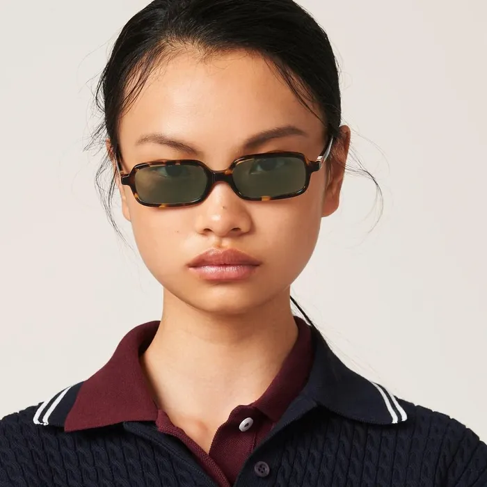 Women Eyewear Miu Miu Miu Regard Sunglasses Water Green Lenses