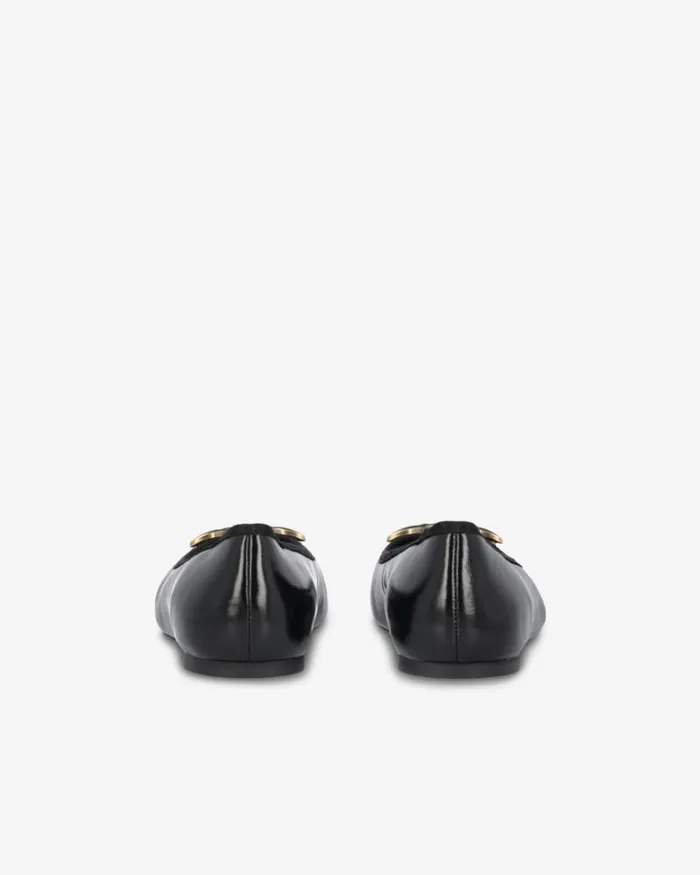 Women Flats Pinko Nappa Leather Ballerinas With Removable Ribbons Limo Black Women Flats Pinko Nappa Leather Ballerinas With Removable Ribbons Limo Black