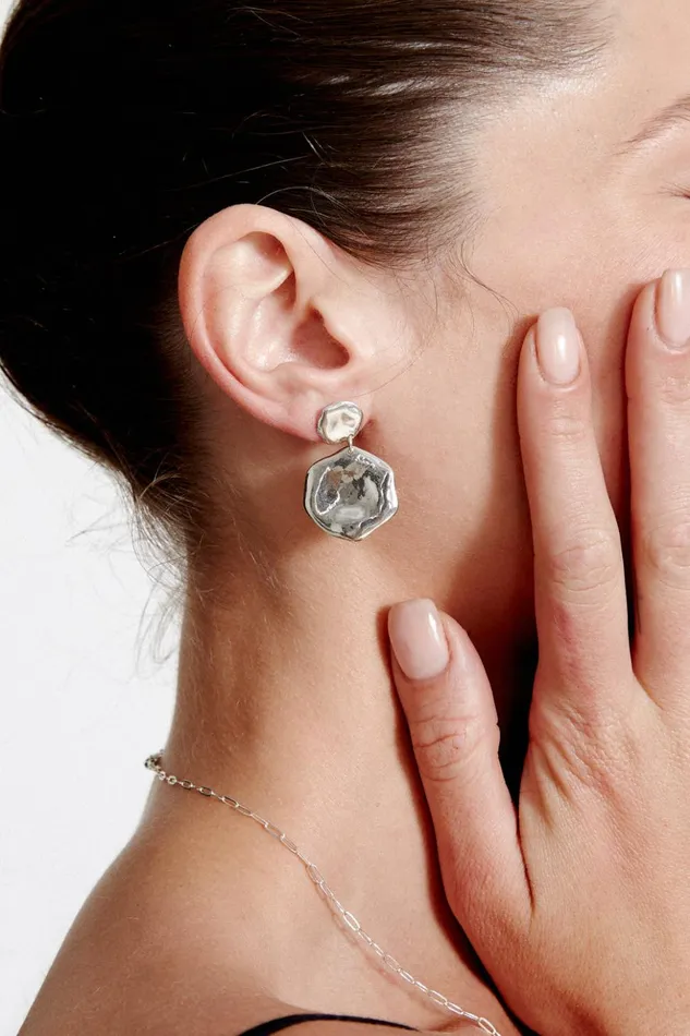 Women Fortuna Coin Earrings Silver Chan Luu Earrings