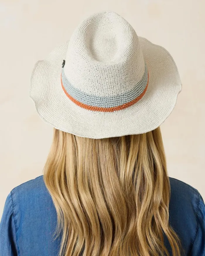 Women Gigi Crochet Raffia Hat Electric Tommy Bahama Hats and Caps