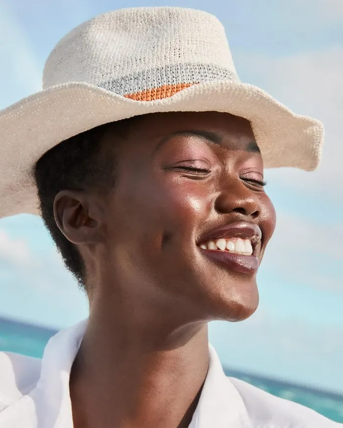 Women Gigi Crochet Raffia Hat Electric Tommy Bahama Hats and Caps