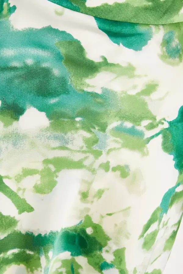Women Green Marble Print Cowl Neck Midaxi Dress Quiz Clothing Dresses