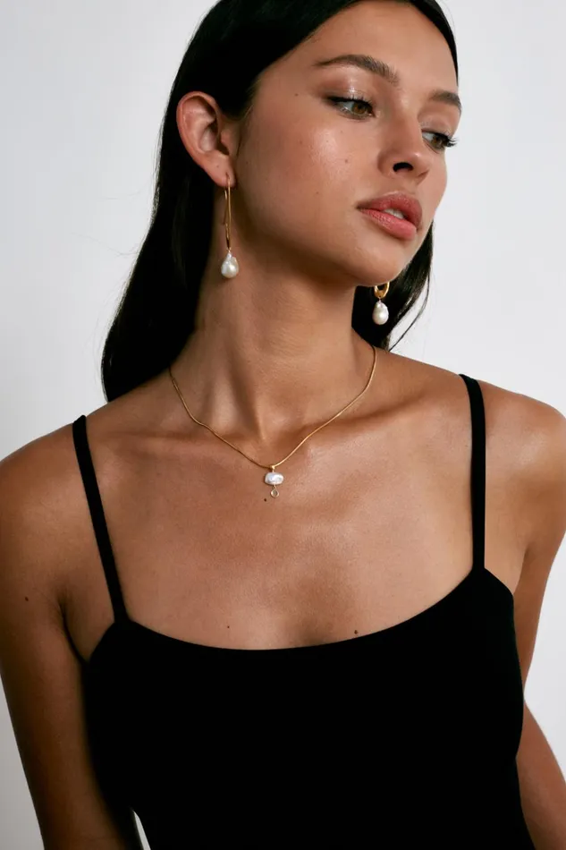 Women Hilo Pearl And Diamond Necklace Gold Chan Luu Necklaces