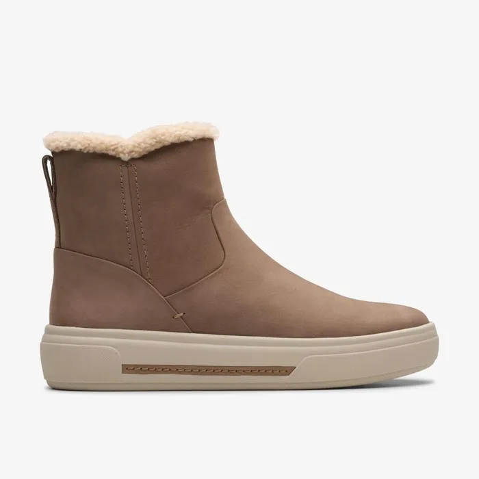Women Hollyhock Lane Pebble Warmlined Clarks Boots and Booties
