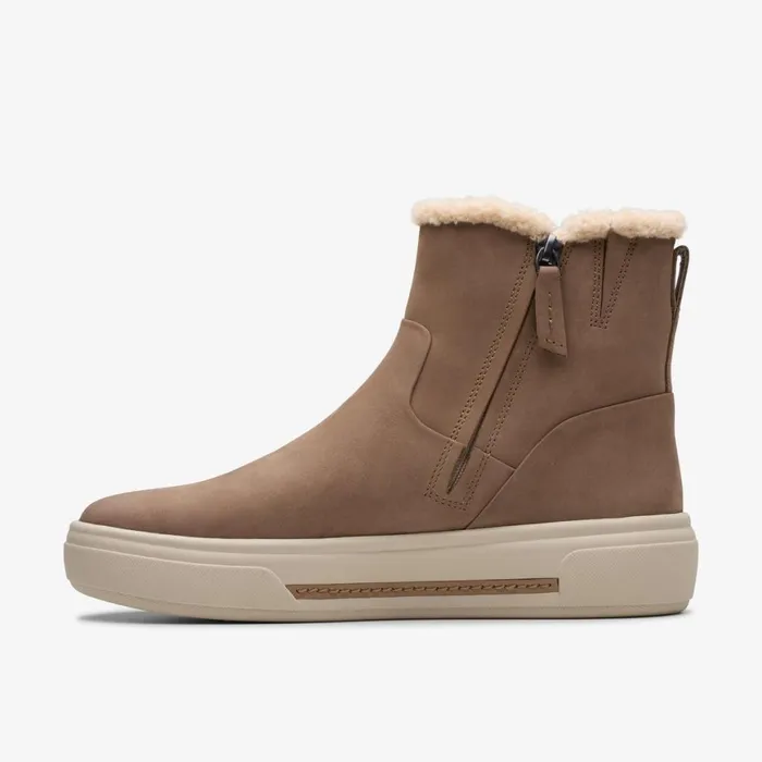Women Hollyhock Lane Pebble Warmlined Clarks Boots and Booties