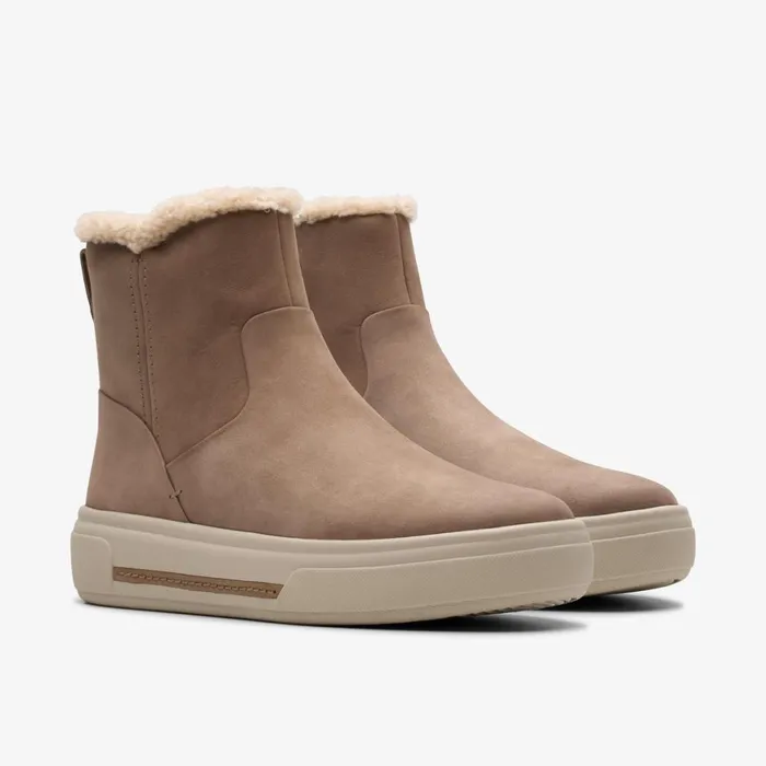 Women Hollyhock Lane Pebble Warmlined Clarks Boots and Booties