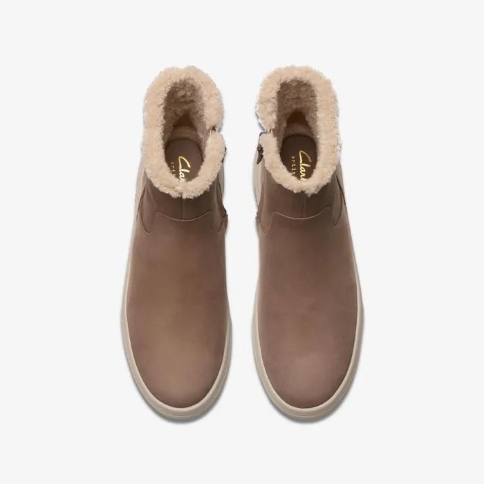 Women Hollyhock Lane Pebble Warmlined Clarks Boots and Booties