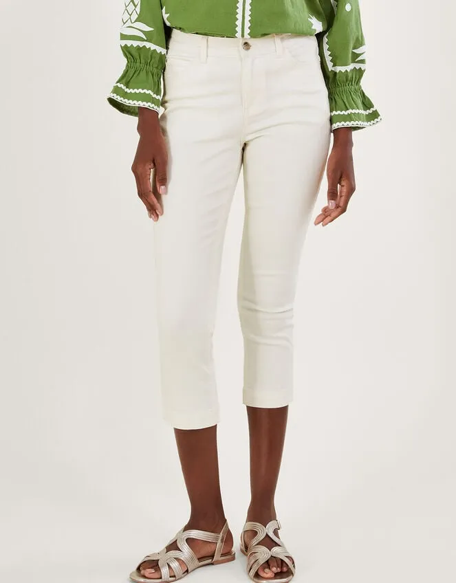 Women Idabella Crop Skinny Jeans With Sustainable Cotton Natural Monsoon Trousers and Jeans