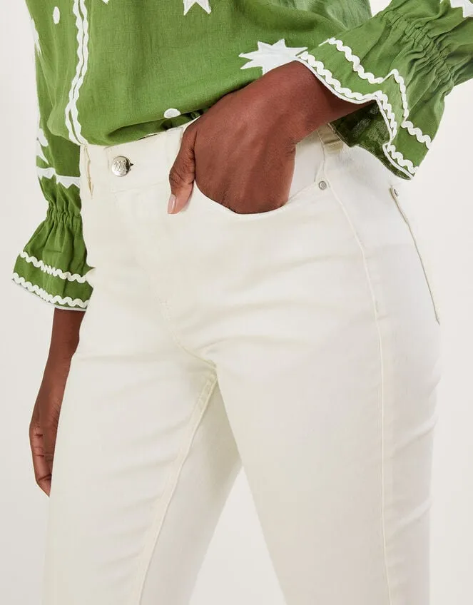 Women Idabella Crop Skinny Jeans With Sustainable Cotton Natural Monsoon Trousers and Jeans