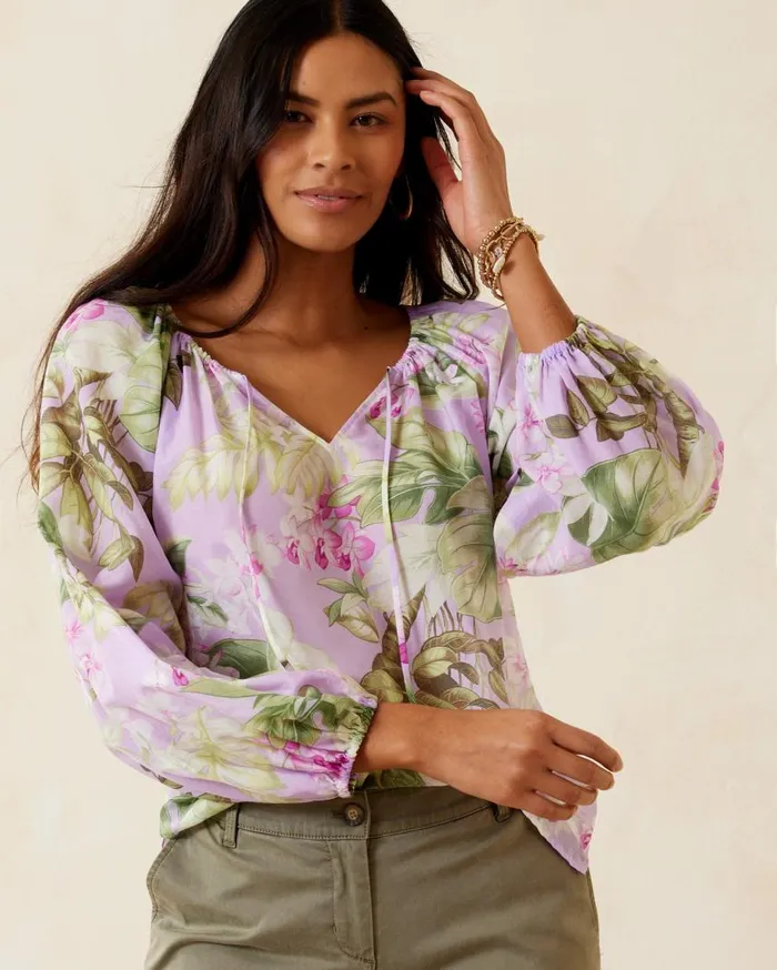 Women Island Gauze Villa Solstice ShortSleeve Top Blue Vault Tommy Bahama Tops and Shirts Women Island Gauze Villa Solstice ShortSleeve Top Blue Vault Tommy Bahama Tops and Shirts