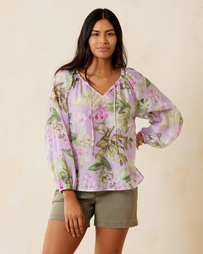 Women Island Gauze Villa Solstice ShortSleeve Top Blue Vault Tommy Bahama Tops and Shirts Women Island Gauze Villa Solstice ShortSleeve Top Blue Vault Tommy Bahama Tops and Shirts