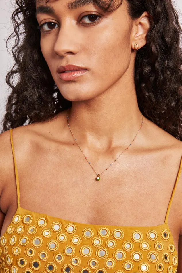 Women Izmir Evil Eye Necklace Green Chan Luu Necklaces