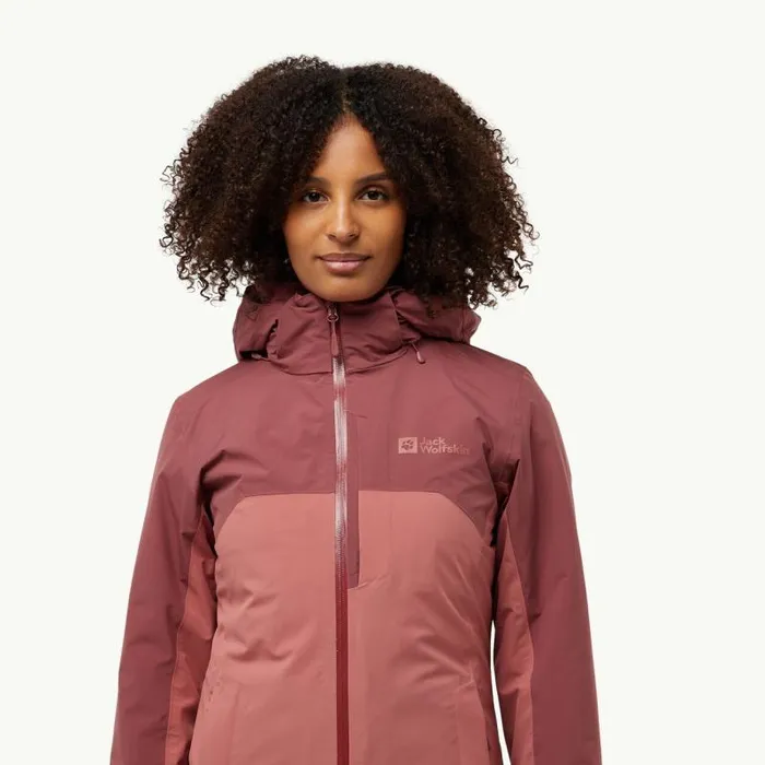 Women Jack Wolfskin 3in1 Jackets HUNBERG 3IN1 JKT W 8211 Mineral Red XS