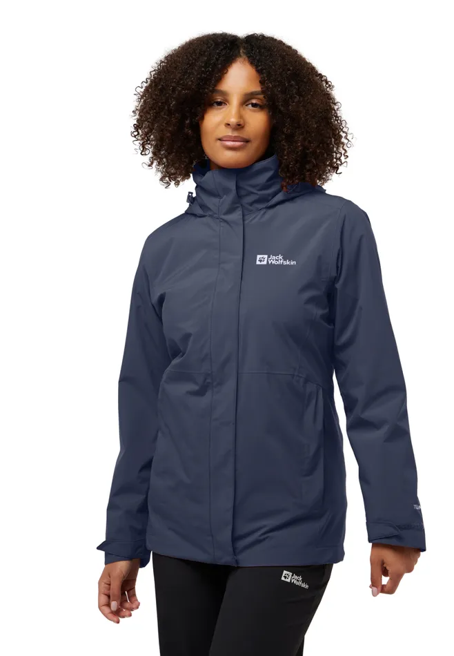 Women Jack Wolfskin 3in1 Jackets ROTWAND 3IN1 JKT W 8211 Graphite M