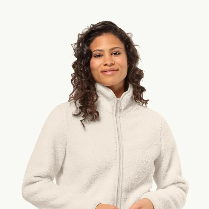Women Jack Wolfskin Betweenseasons Jackets HIGH CURL JACKET W 8211 Panna Cotta 2XL Womens Fleece Jacket Women Jack Wolfskin Betweenseasons Jackets HIGH CURL JACKET W 8211 Panna Cotta 2XL Womens Fleece Jacket