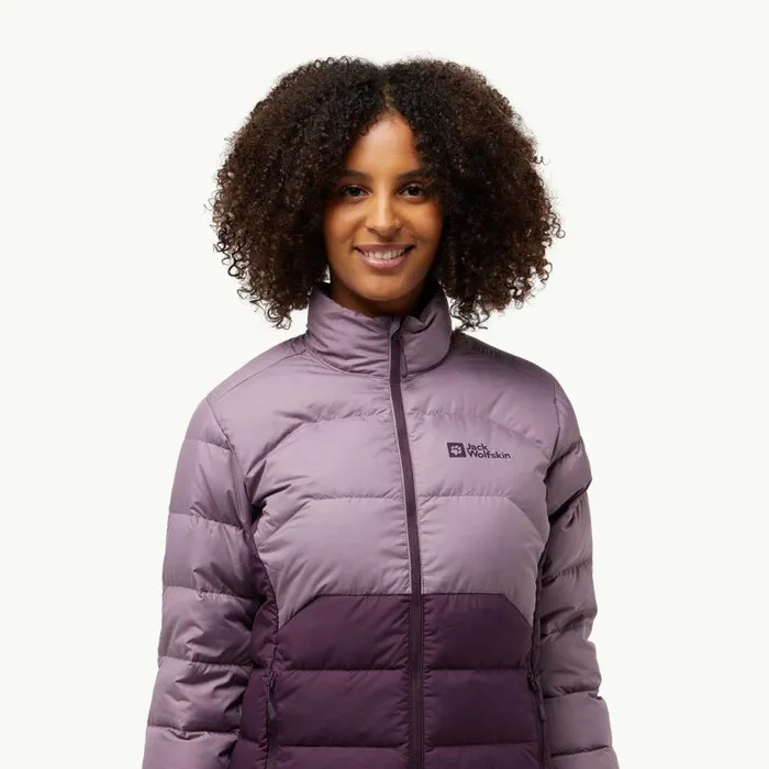 Women Jack Wolfskin Down Jackets ATHER DOWN JKT W RDS Midnight Plum L Womens Down Jacket