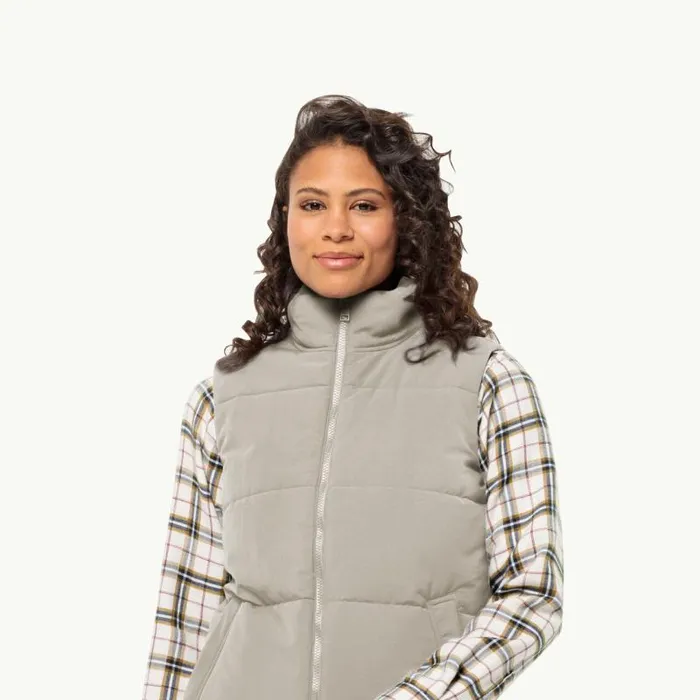Women Jack Wolfskin Insulated Jackets WHITE FROST VEST W 8211 Dusty Grey S Womens Outdoor Gilet Women Jack Wolfskin Insulated Jackets WHITE FROST VEST W 8211 Dusty Grey S Womens Outdoor Gilet