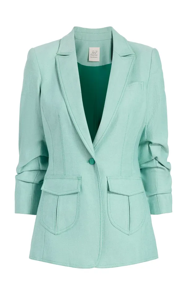 Women Jackets and Blazers Cinq Sept Louisa Jacket Light Marine Green