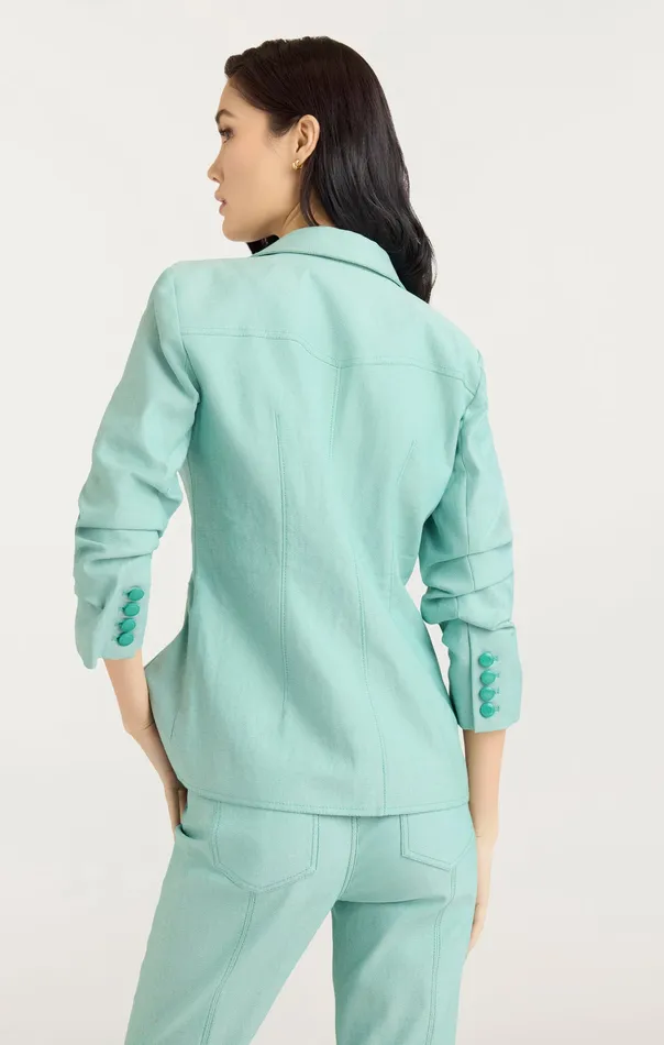 Women Jackets and Blazers Cinq Sept Louisa Jacket Light Marine Green