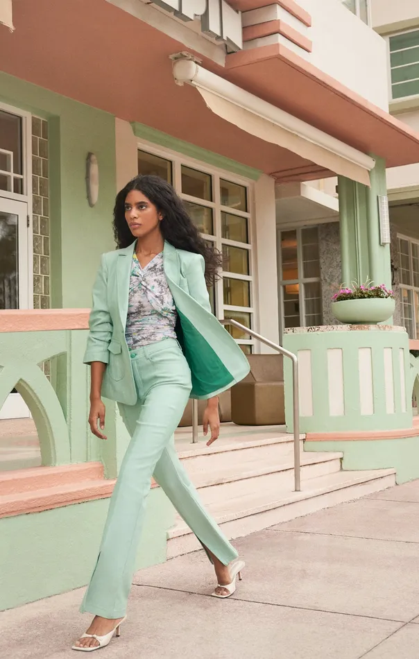 Women Jackets and Blazers Cinq Sept Louisa Jacket Light Marine Green