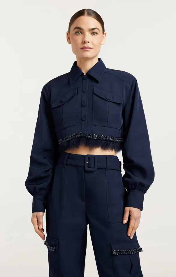 Women Jackets and Blazers Cinq Sept Suvi Jacket Navy