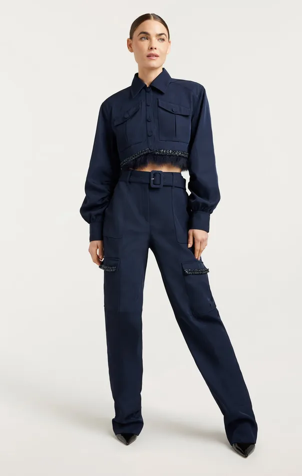 Women Jackets and Blazers Cinq Sept Suvi Jacket Navy