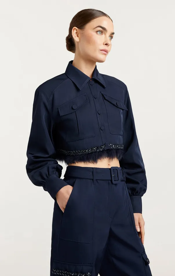 Women Jackets and Blazers Cinq Sept Suvi Jacket Navy