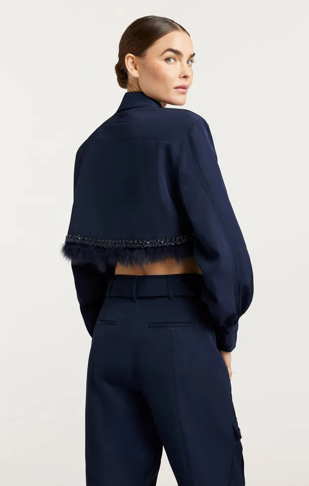 Women Jackets and Blazers Cinq Sept Suvi Jacket Navy