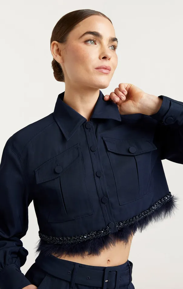 Women Jackets and Blazers Cinq Sept Suvi Jacket Navy