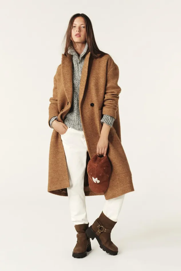 Women Jackets and Coats Baandsh Oversized Coat Tao Brown