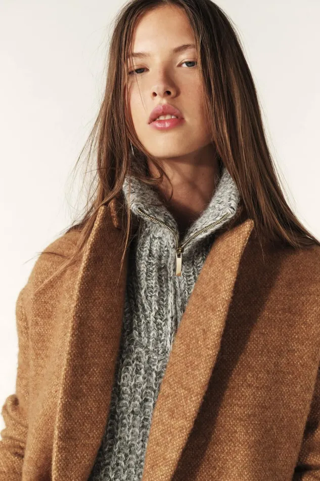Women Jackets and Coats Baandsh Oversized Coat Tao Brown