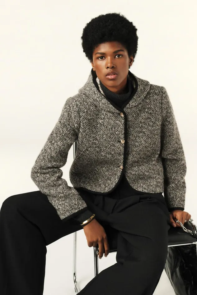 Women Jackets and Coats Baandsh Short Jacket Loctave Gray