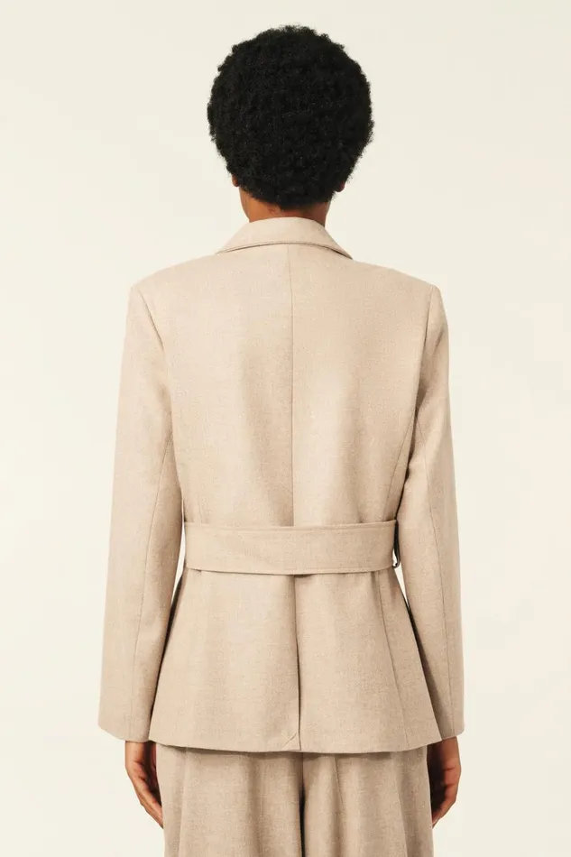 Women Jackets and Coats Baandsh Suit Jacket Bule Beige