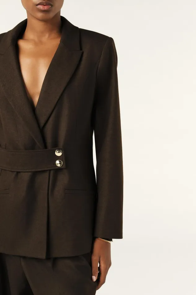 Women Jackets and Coats Baandsh Suit Jacket Bule Beige