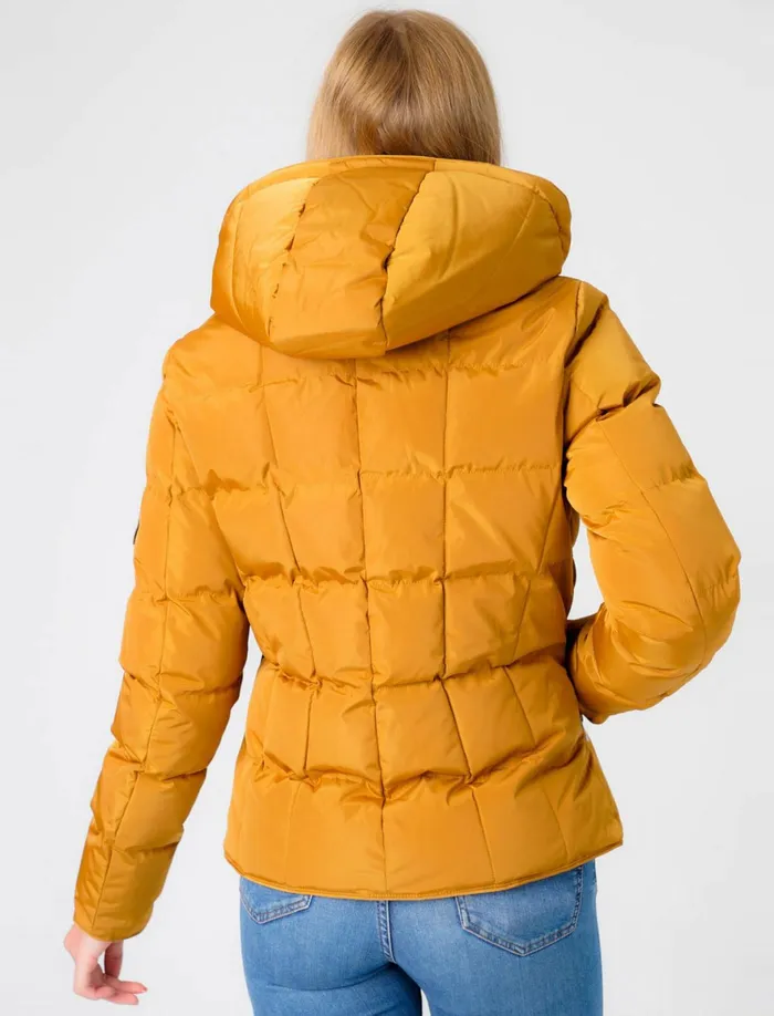 Women Jackets and Coats Tokyo Laundry Wookie Quilted Hooded Jacket In Mustard 8211 Tokyo Laundry Yellow
